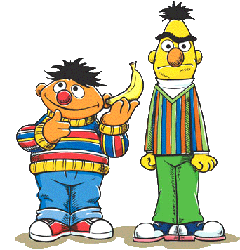 Sesame Street Muppets_Bert_Ernie_Retro_Banana